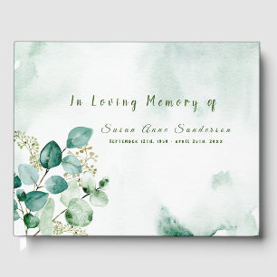 Eucalyptus Leaf Spray Funeral Memorial livre d'or