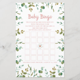 Eucalyptus Leaves Baby Shower Baby Bingo