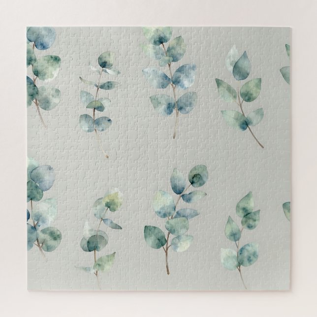 Eucalyptus Leaves Watercolor Pattern (Vertikal)