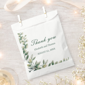 Eucalyptus leaves wedding favour bag geschenktütchen