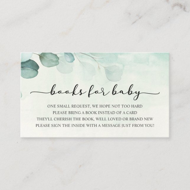 Eucalyptus Livres pour Baby insert carte (Devant)