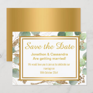 EUCALYPTUS LUXE GOLD BOTANISCH SAVE THE DATE