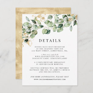 Eucalyptus Mariage Détails du client Carte de boît