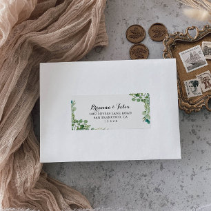 Eucalyptus mariage vert Étiquette de adresse RSVP