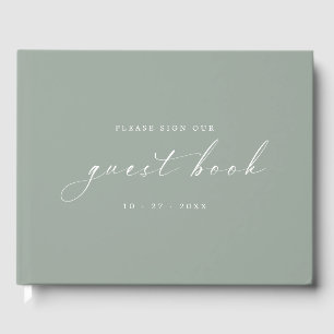 Eucalyptus-Minimalist-Gästebuch für Hochzeiten Gästebuch