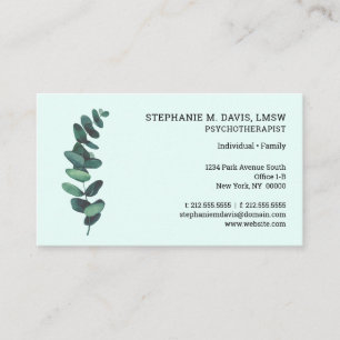 Eucalyptus Mint Green Business Card Visitenkarte