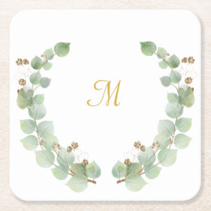 EUCALYPTUS OR CARRÉ DESSOUS DE VERRE PAPIER