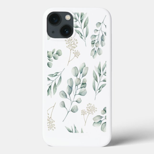 Eucalyptus Pattern iphone cover  (Rückseite)