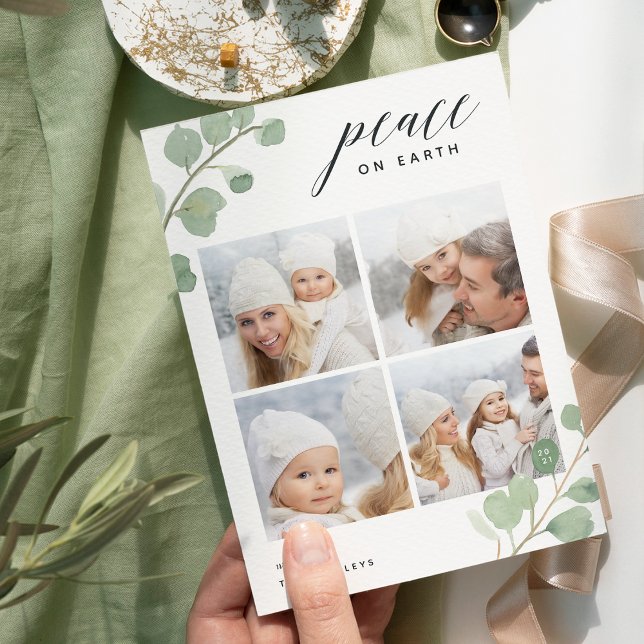 Eucalyptus peint | Carte de collage photo de vacan (Créateur téléchargé)