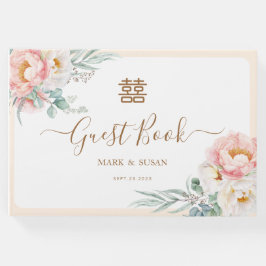 Eucalyptus Peonies Livre d'invité Mariage chinois