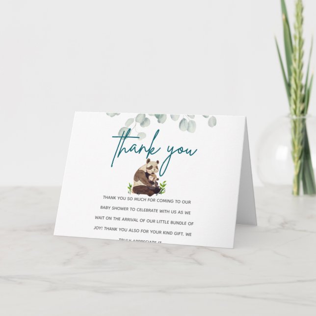 eucalyptus personalize  dankeskarte (Vorderseite)