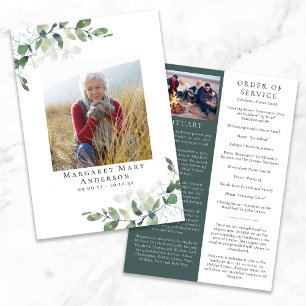 Eucalyptus Photo Memorial Service Programme