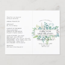 Eucalyptus Programme de mariage Feuilles verts