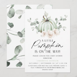 Eucalyptus Pumpkin Baby Shower Einladung