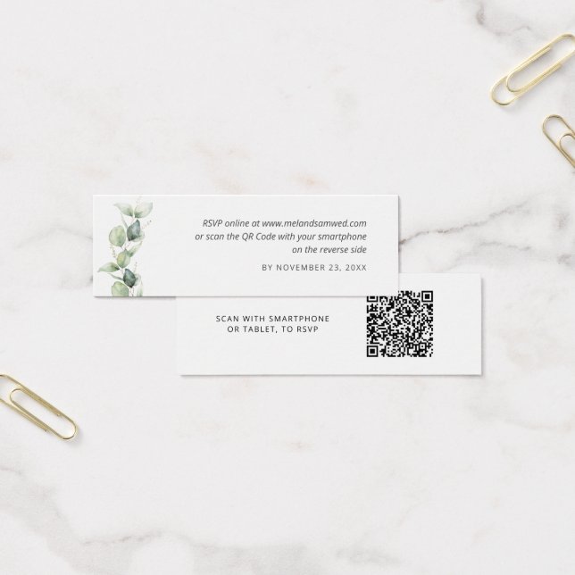 Eucalyptus QR Code RSVP Site Mariage Enceinte (Bureau)