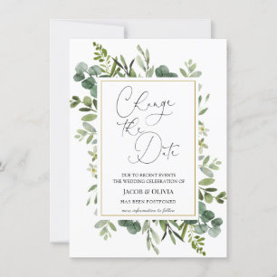 Eucalyptus Reporté Faire-part Mariage