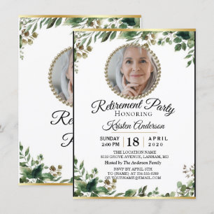 Eucalyptus Retirement-Party Einladung