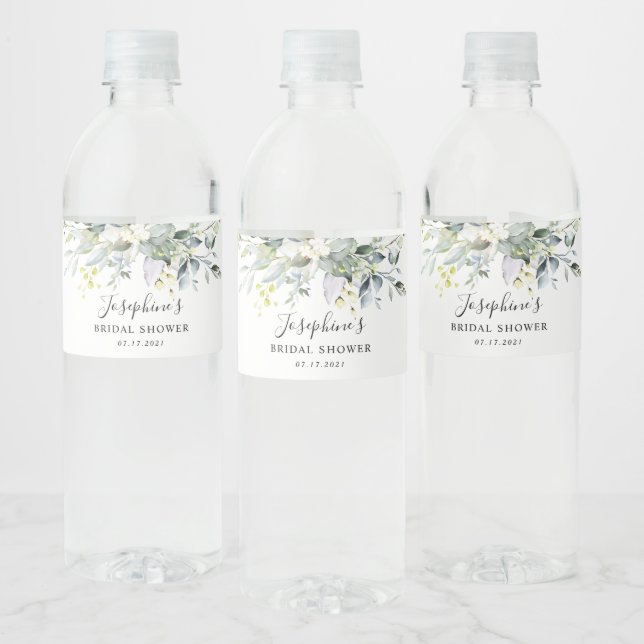 Eucalyptus Rose Brautparty Wasser Flasche (Flaschen)