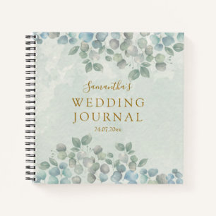 Eucalyptus sauge vert aquarelle mariage carnet