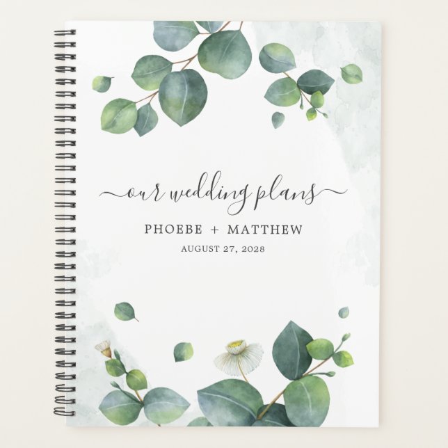 Eucalyptus Script Botanique Mariage de verdure (Devant)