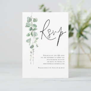 Eucalyptus Script QR Code Mariage RSVP