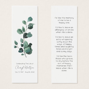 Eucalyptus   Signet de deuil simple mini marque-pa