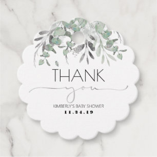 Eucalyptus Silver Greenerenery Baby Shower Vielen Geschenkanhänger