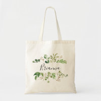 Eucalyptus Simple Brown Floral Bridesmaid Sac four