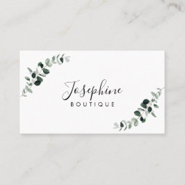 Eucalyptus Simple Elegant Juwelier Designer Visitenkarte