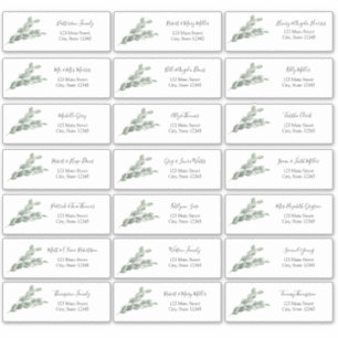 Éucalyptus Sticker Enveloppe Adresse Invité