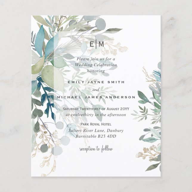 Eucalyptus Verdure Nature Feuille Mariage (Devant)