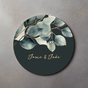 Eucalyptus vert joli autocollant mariage