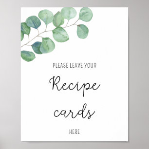 Eucalyptus - Votre carte de recettes ici poster