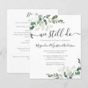 Eucalyptus Vow Renewal Einladung