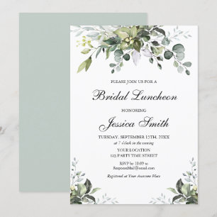 Eucalyptus Watercolor Bridal Luncheon Einladung