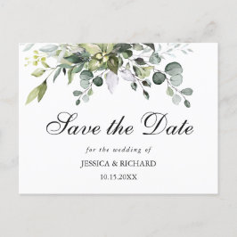 Eucalyptus Watercolor Save the Date Postkarte