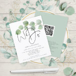 Eucalyptus We do QR Code Wedding Einladung<br><div class="desc">A value for money BUDGET alternative on a smaller size 4.5 x 5.6" Halbgloss 110lbs weight, which is of similar thickness to a postcard (however is not suitable to use as a postcard). PLEASE NOTE there is ONE lädt per sheet ein. Eucalyptus We do QR Code Wedding Einladung. Add your...</div>