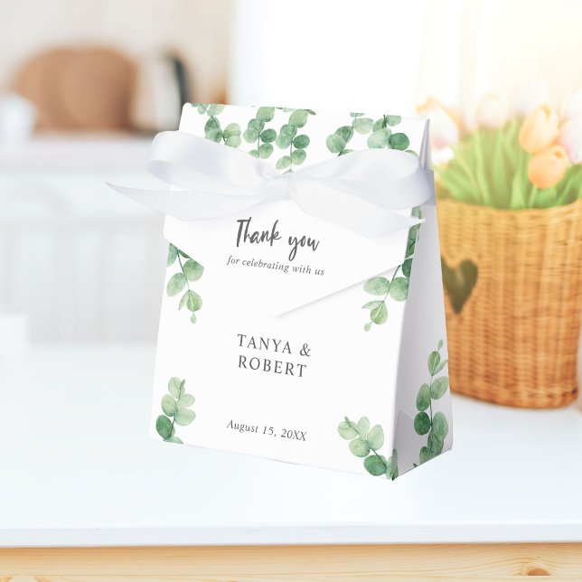 Eucalyptus Wedding Elegant Danke für den einfachen Geschenkschachtel (Von Creator hochgeladen)