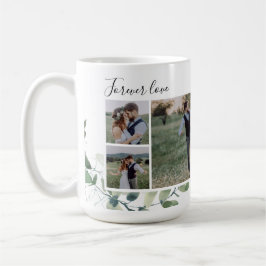 Eucalyptus Wedding Photo Collage Keepsake Plaque Kaffeetasse