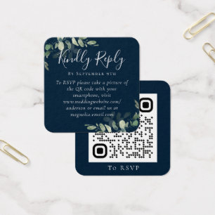 Eucalyptus Wedding Website QR Code RSVP