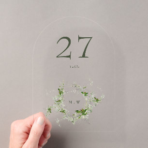 Eucalyptus Wreath Arch Tischnummer