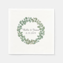 Eucalyptus Wreath Paper Napkins Serviette