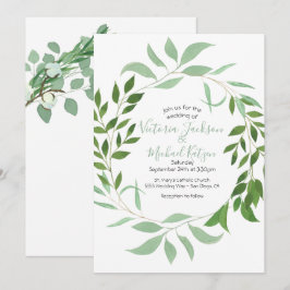 Eucalyptus Wreath Wedding Einladung