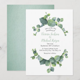 Eucalyptus Wreath Wedding Einladung