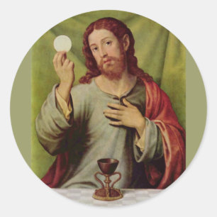 Eucharist-Aufkleber Runder Aufkleber