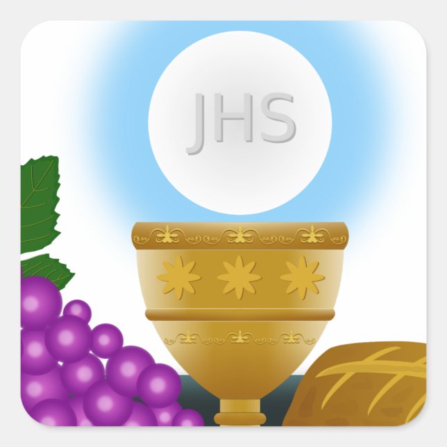 Eucharistin Quadratischer Aufkleber (Vorderseite)