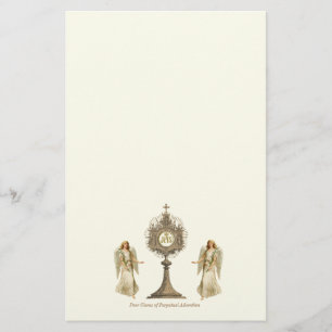 Eucharistischer Monstrance mit Chalice und Angels Briefpapier
