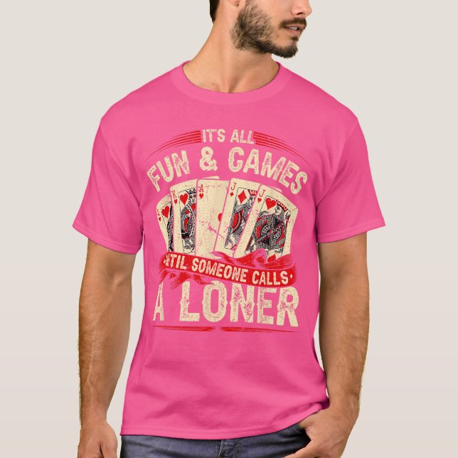 Euchre Card Game Loner friends T-Shirt (Vorderseite)