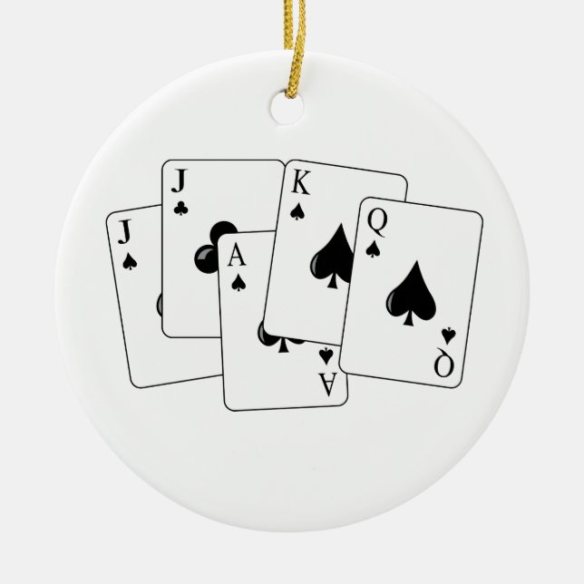 Euchre Cards Keramik Ornament (Vorne)