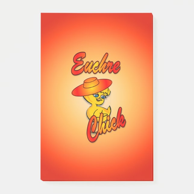 Euchre Chick #5 Post-it Klebezettel (Vorderseite)